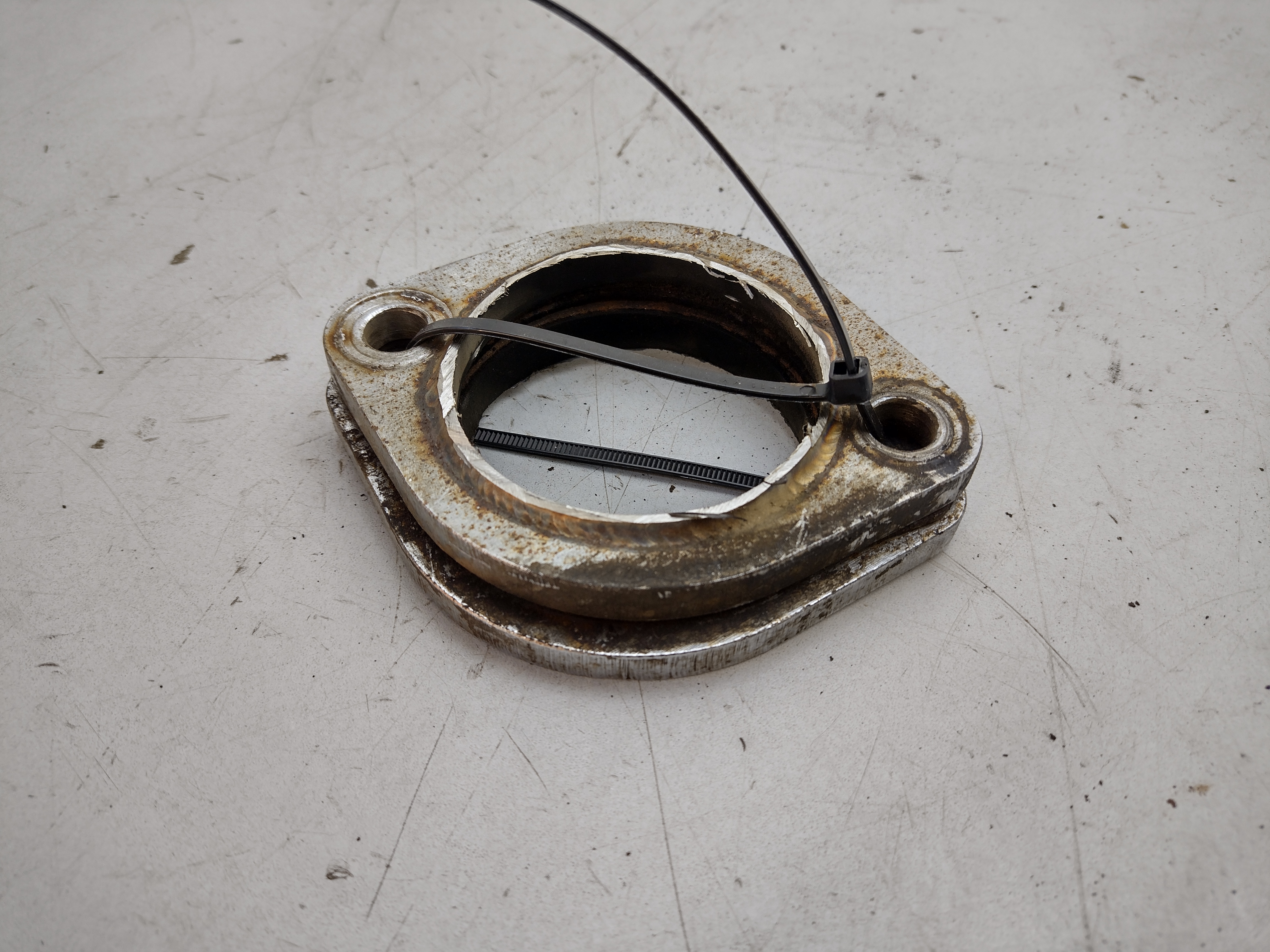 Paar 3" 3 Zoll 76mm 2 Loch Flansche Edelstahl V2A