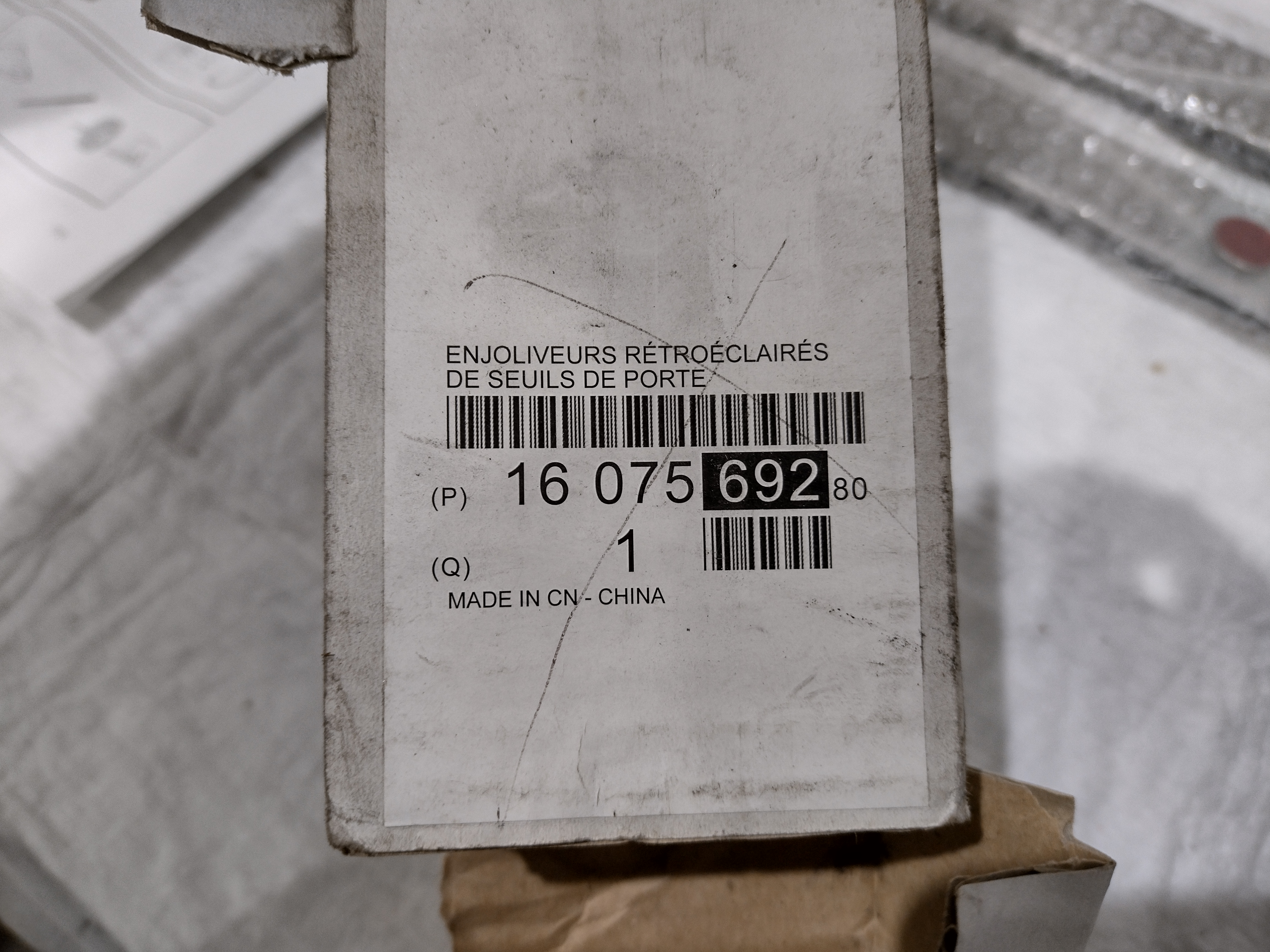 Peugeot 208  Einstiegsleisten beleuchtete 1607569280 NEU NOS NEW