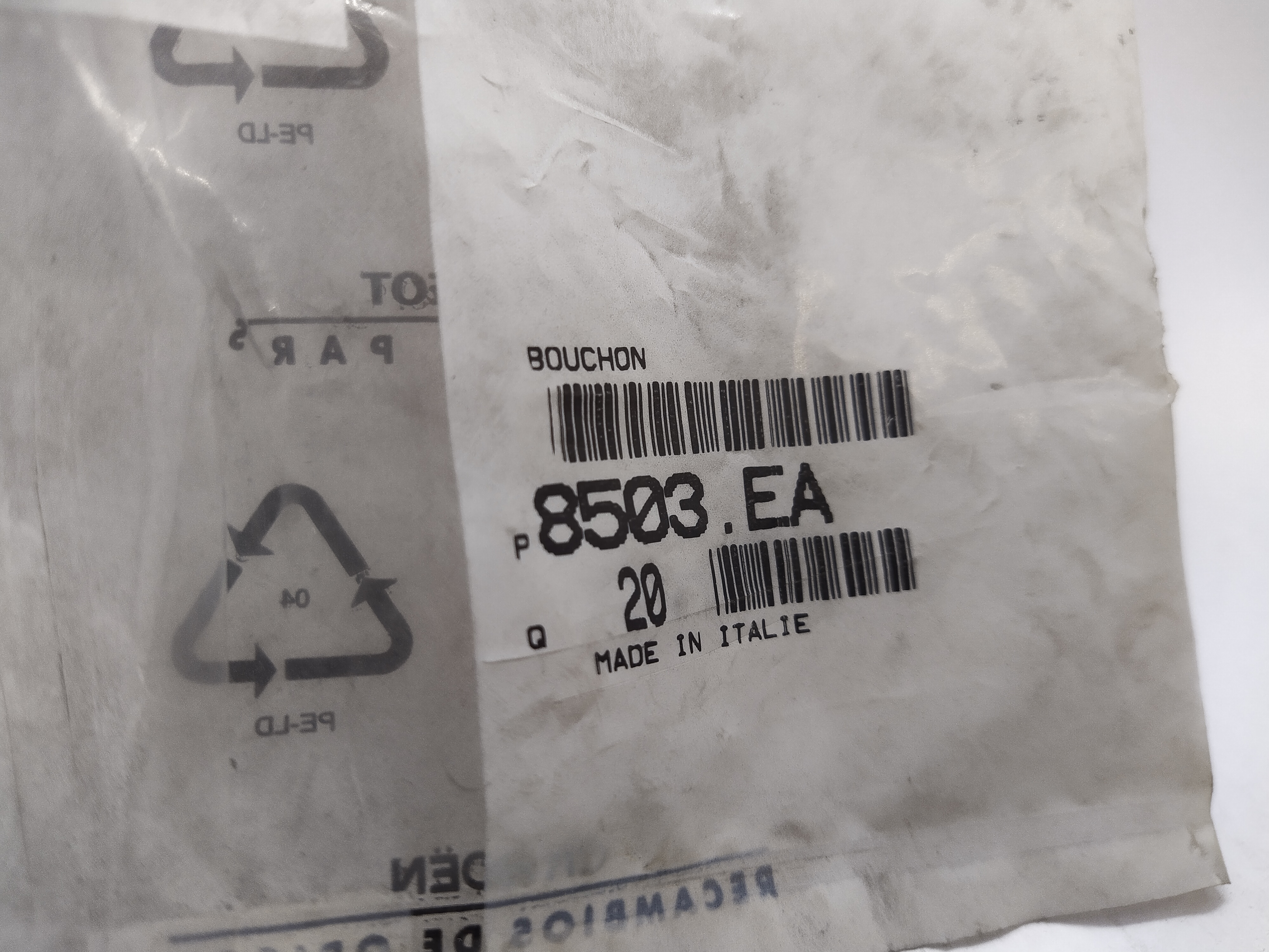  Original Citroen / Peugeot STOPFEN 8503EA NEU NOS