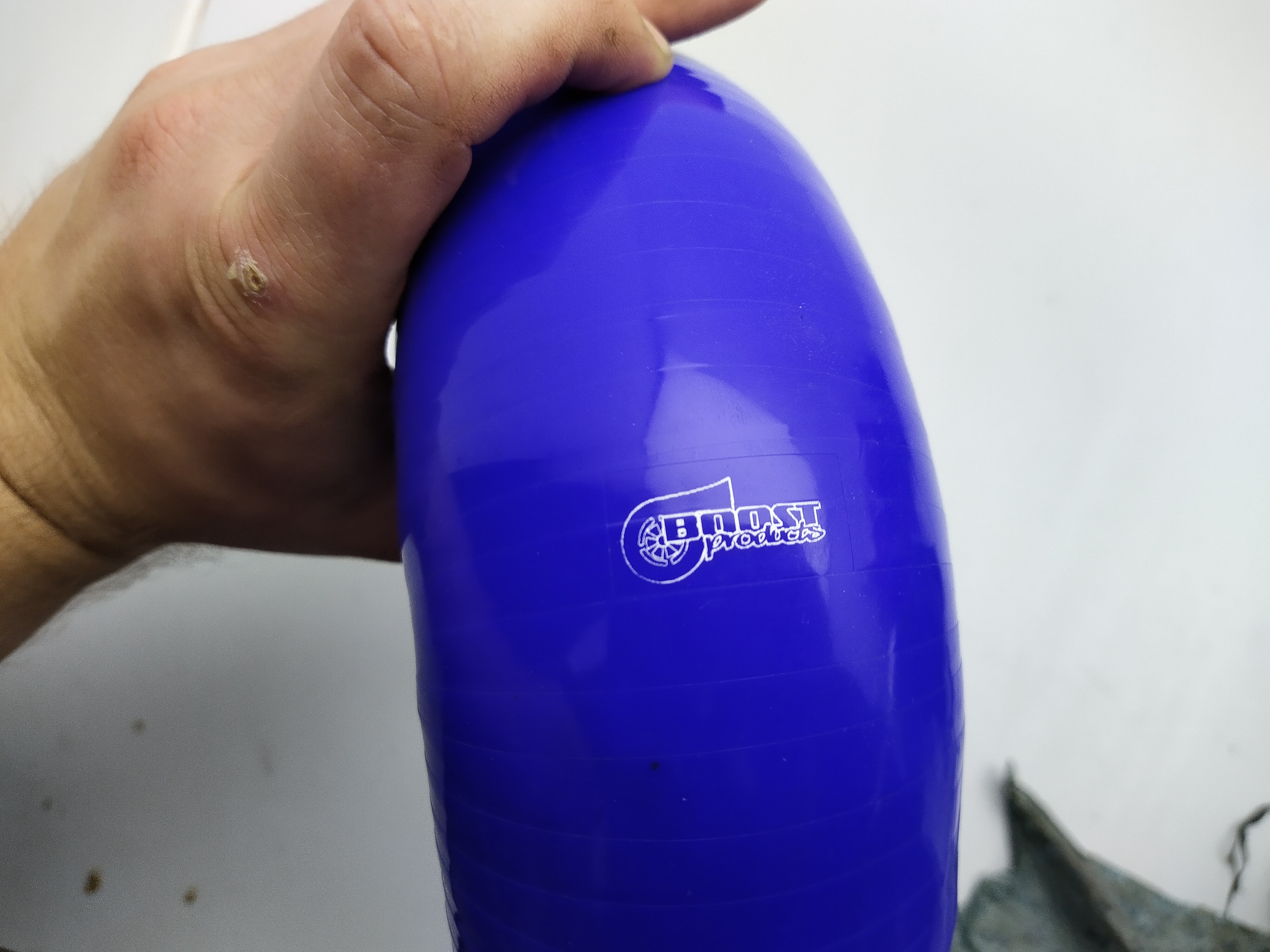Silikonbogen 90°, 70mm, blau B WARE