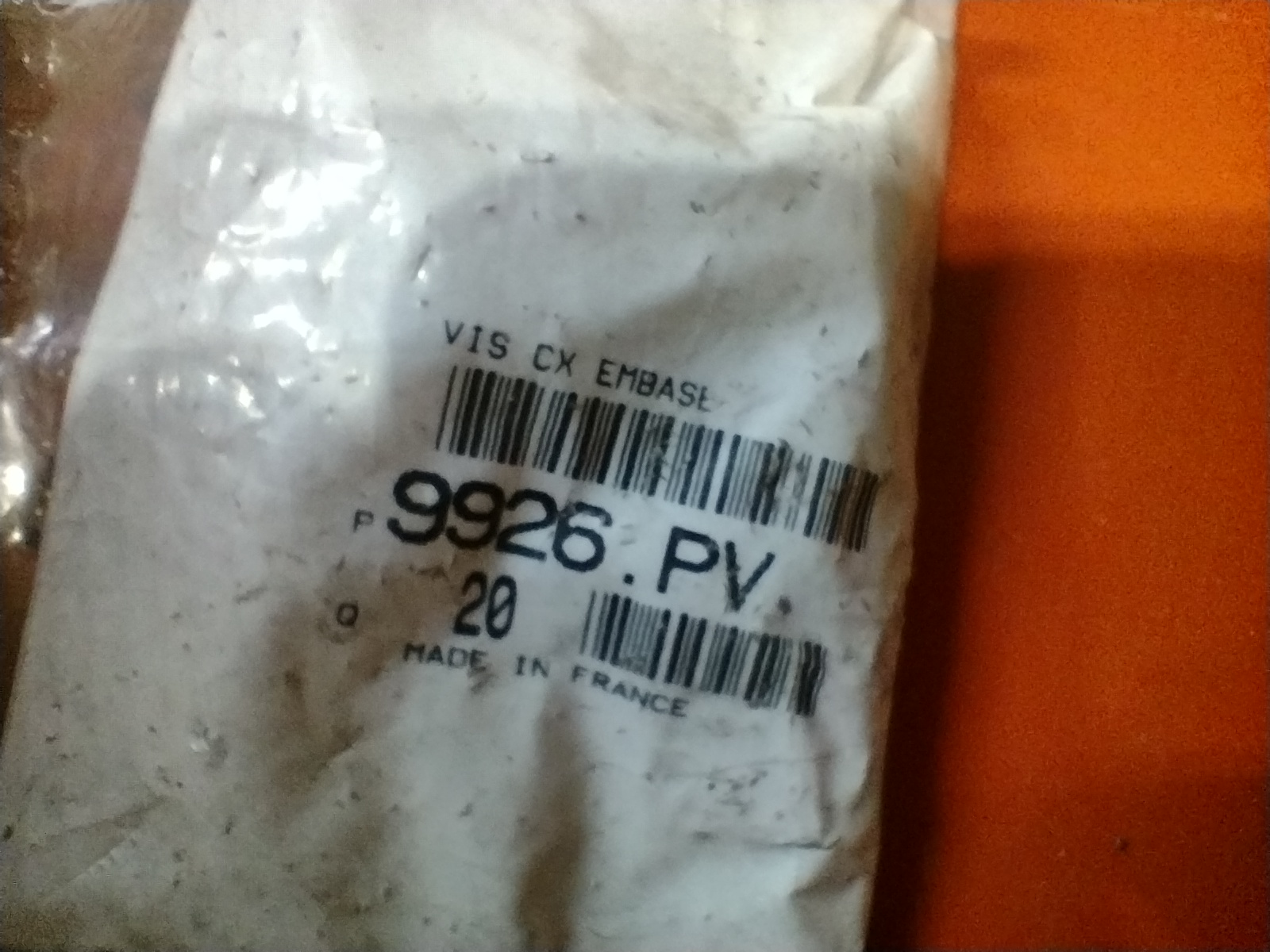 Citroen / Peugeot Schraube CX 9926PV NEU NOS NEW