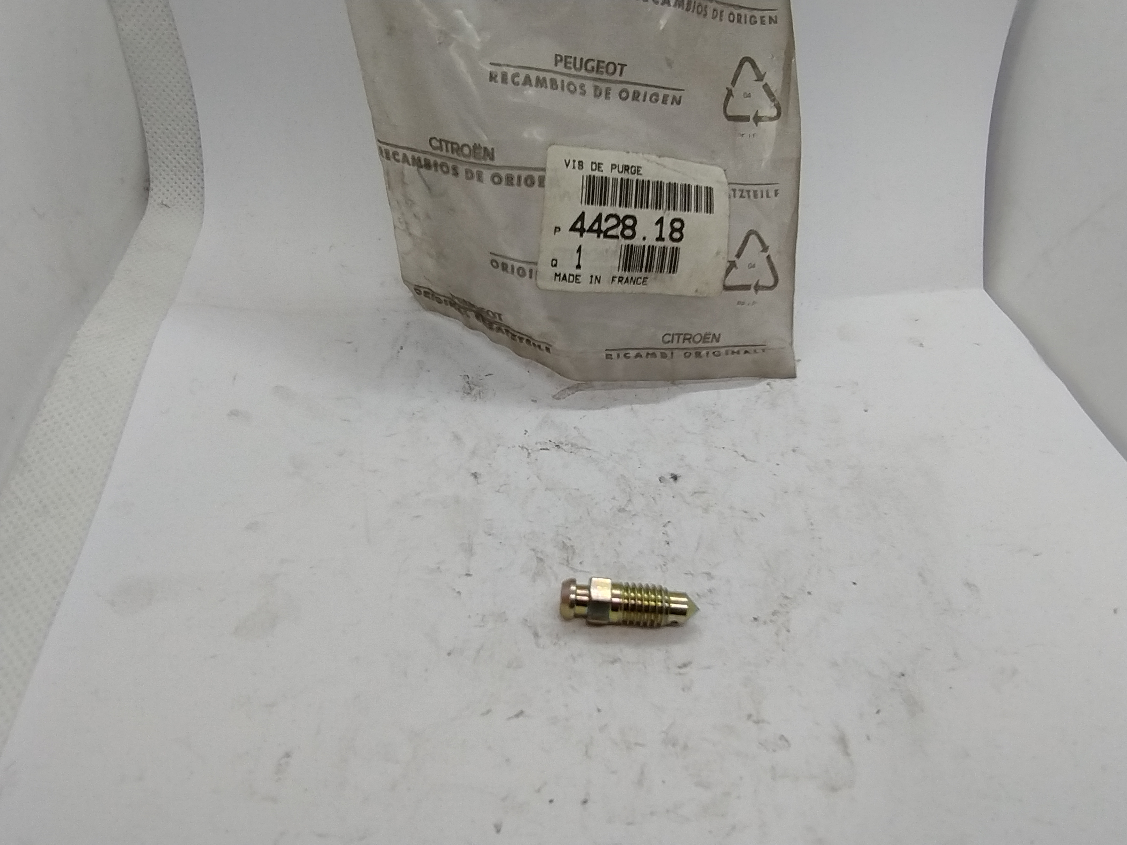 Citroen / Peugeot M8 ENTLÜFTSCHRAUBE BREMSZYLINDER 442818 NEU NOS NEW