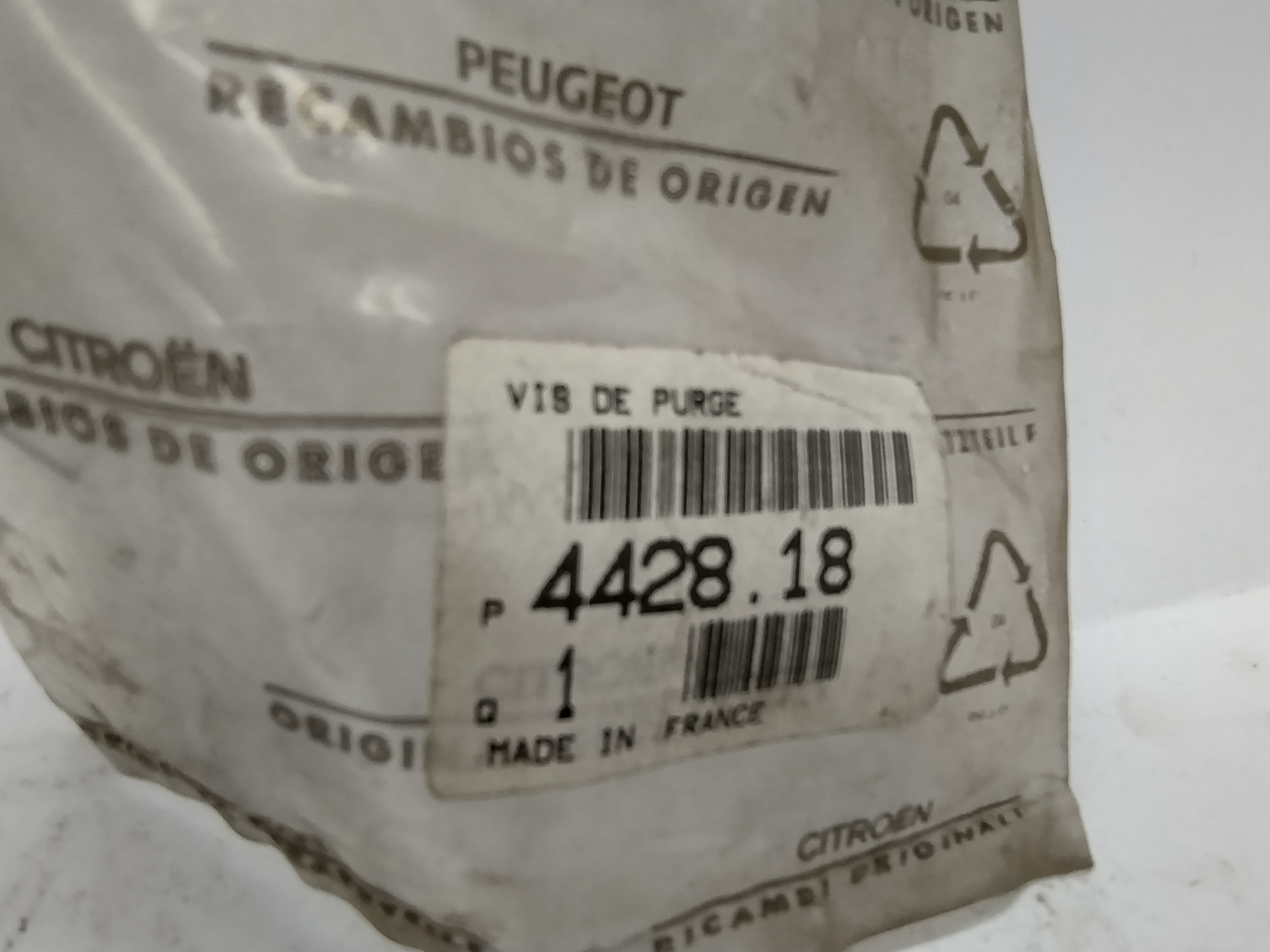 Citroen / Peugeot M8 ENTLÜFTSCHRAUBE BREMSZYLINDER 442818 NEU NOS NEW