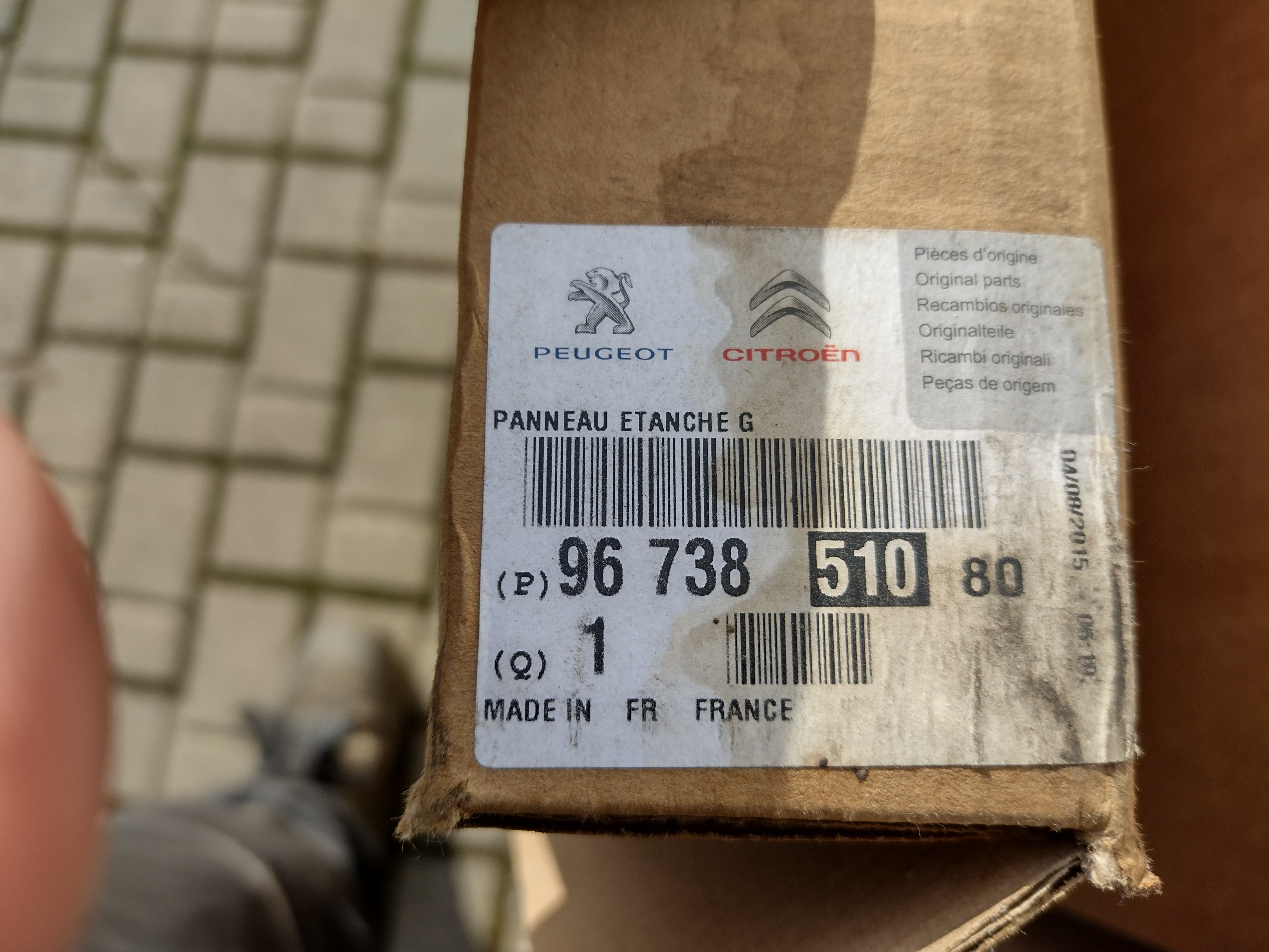 Peugeot 208 2008 hinten links Türfolie 9673851080 NEU NOS NEW