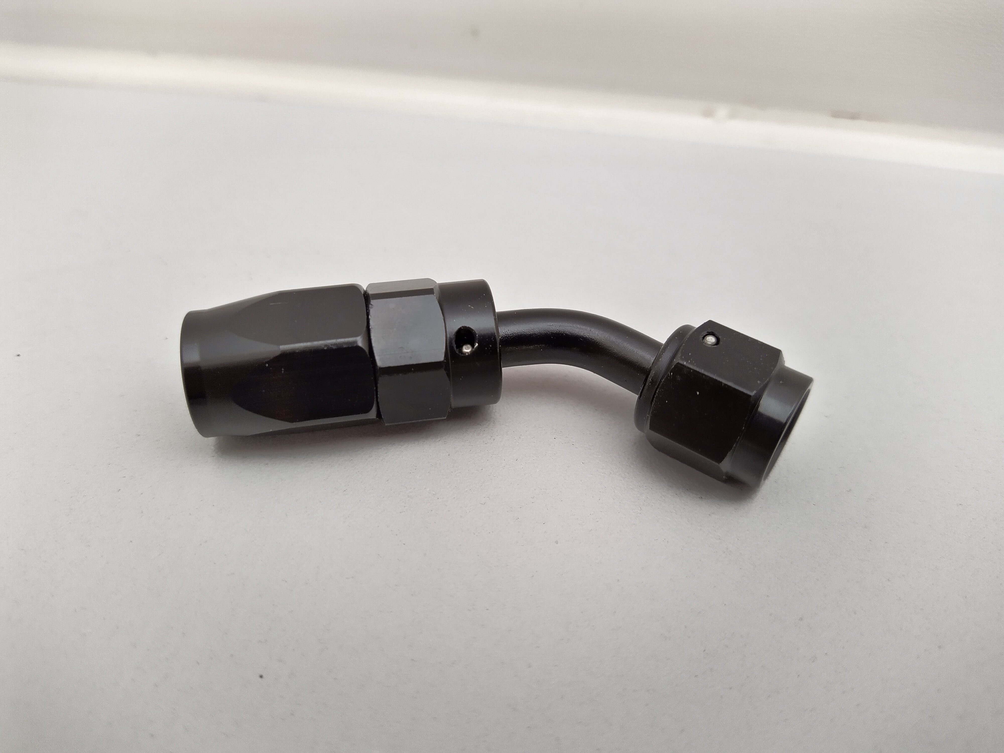 Alu-Fitting schwarz AN4 Dash 4 45°