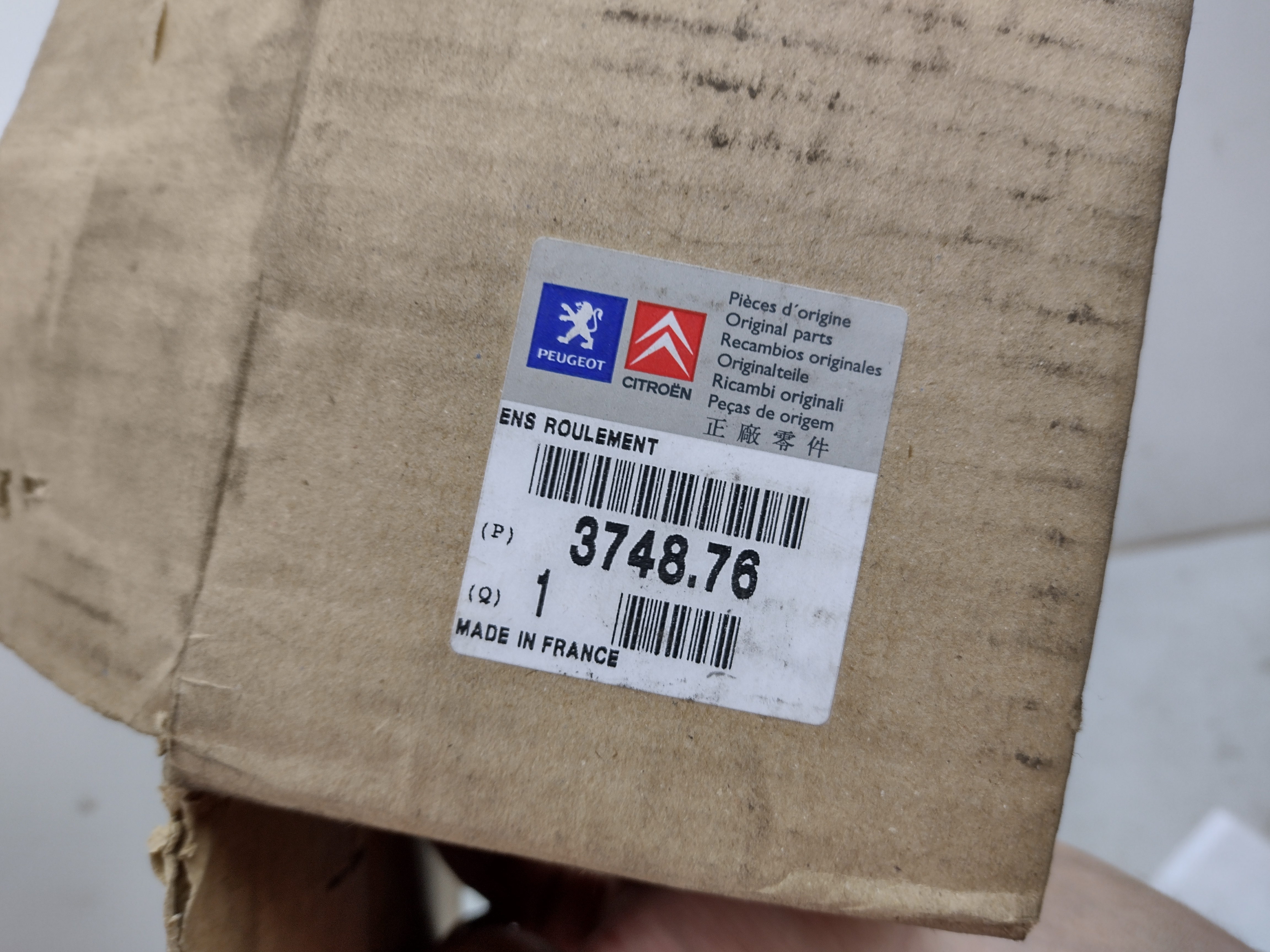 Radlagersatz hinten inkl. Nabe (Scheibenbremse) 374876 NOS NEW OEM