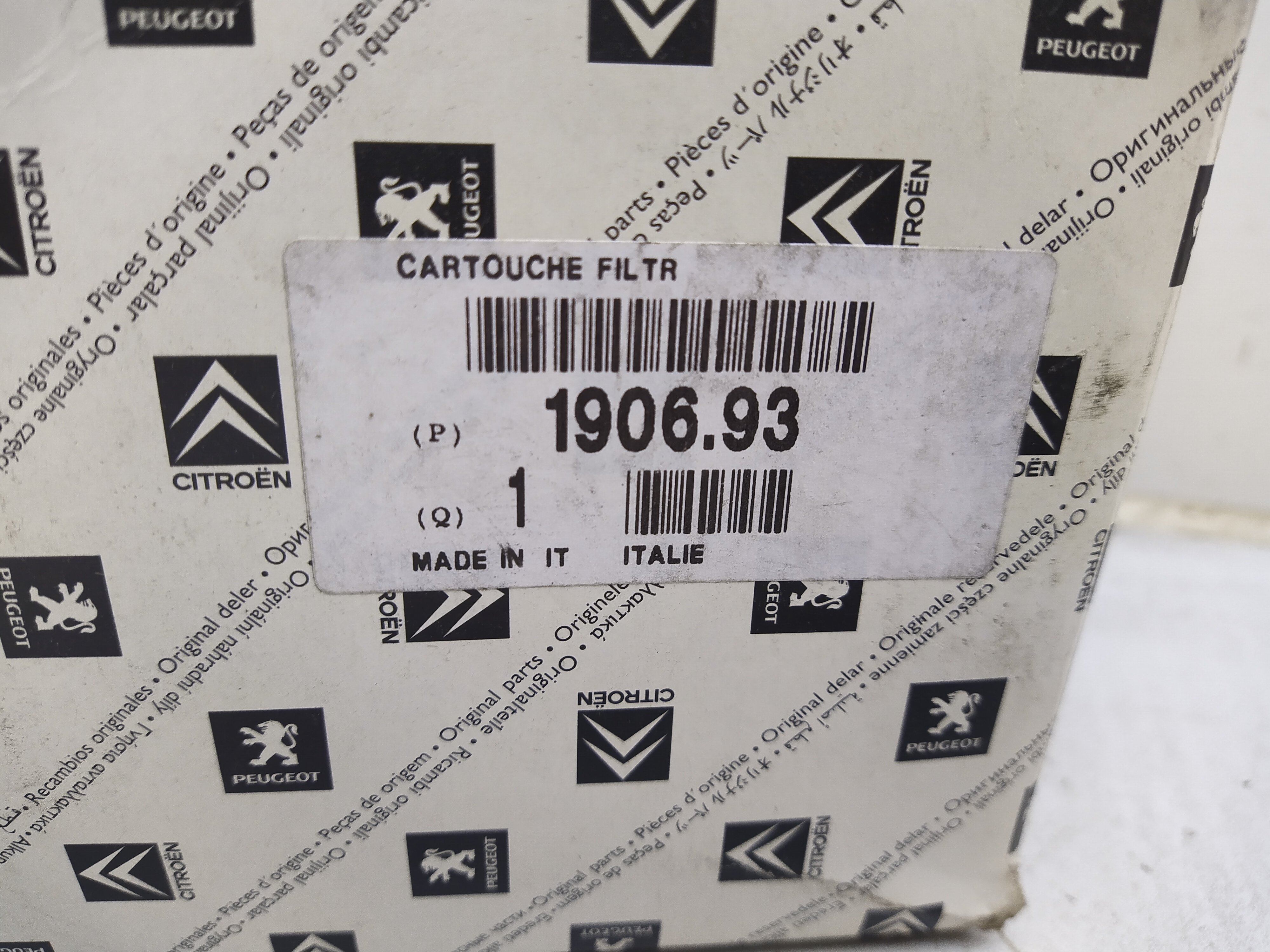 Peugeot 190693 Kraftstofffilter NEU NOS NEW